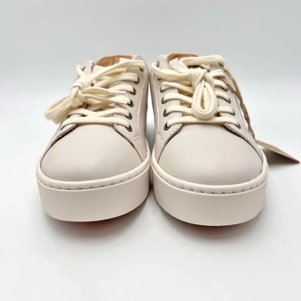 Born Womens Mira Casual Sneakers Size 9 M White Leather NWOB